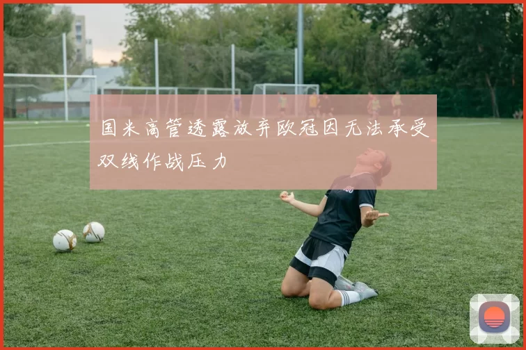 国米高管透露放弃欧冠因无法承受双线作战压力